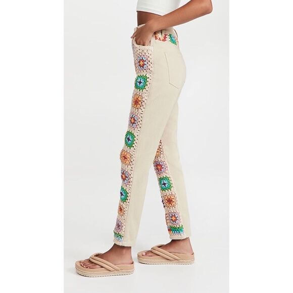 Free People x We The Free Crochet Zuri Mom Jeans $198 - Picture 8 of 10